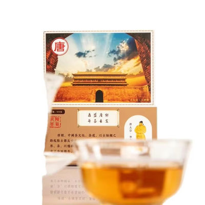 Thé à ventre plat sur mesure, fleur dorée, thé noir avec artisanat traditionnel
