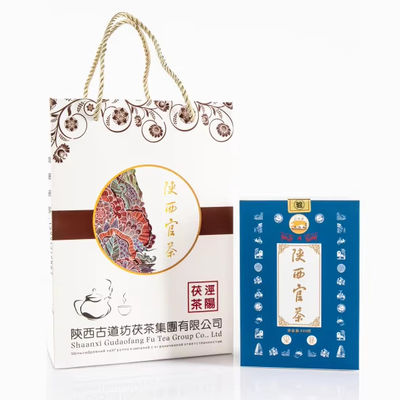 Durée de conservation à long terme 1000 g de thé de brique de qualité de collection Or noir avec fleurs d'or du Shaanxi Source officielle de thé