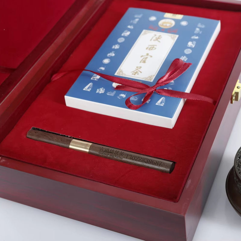 Champignon parfum floral thé noir sain thé en brique doux et rafraîchissant boîte cadeau de thé officiel