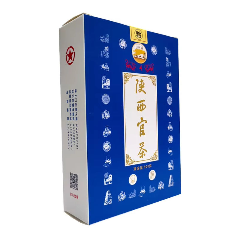 10 ans d'âge traditionnel chinois OEM thé noir fait à la main comprimé thé fermenté brique de thé 500g collection de fleurs d'or